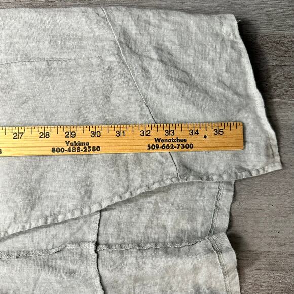 Inizio Linen Button Front Long Line Jacket Gray Small - Picture 11 of 12